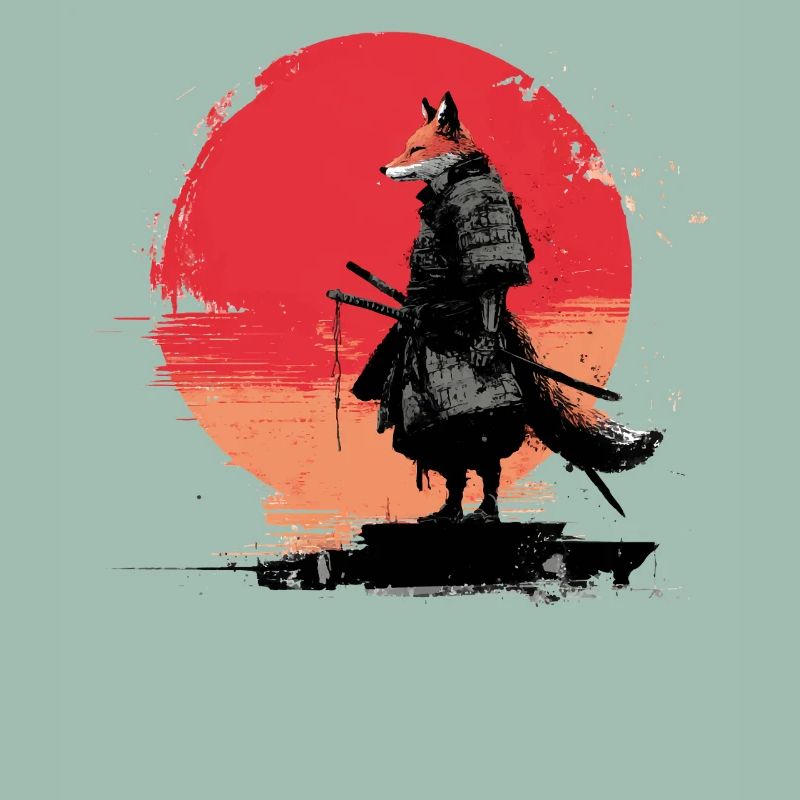 Fox Samurai at Sunset