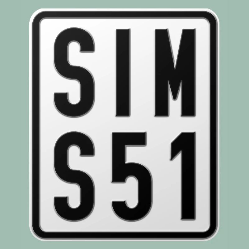 Plaque d’immatriculation du Simson S51 Mobylette