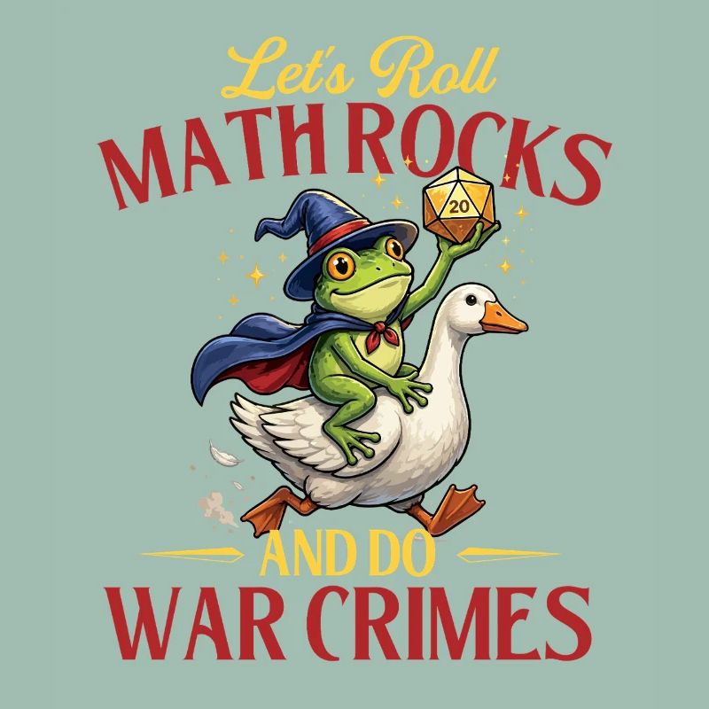 Lets Roll Math Rocks Funny RPG Dice