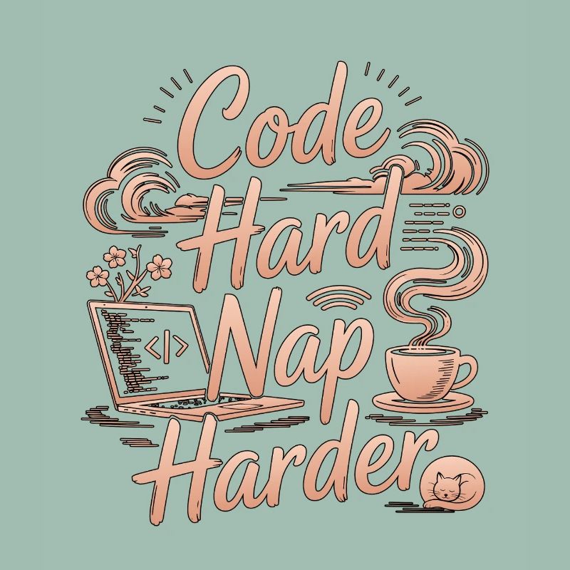 Remote Developer Code Hard Nap Harder Remote Coder