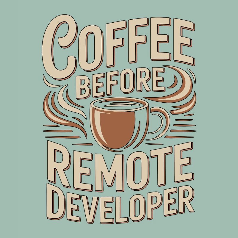 Remote Developer Coffee Remote Tech Coffee Lover