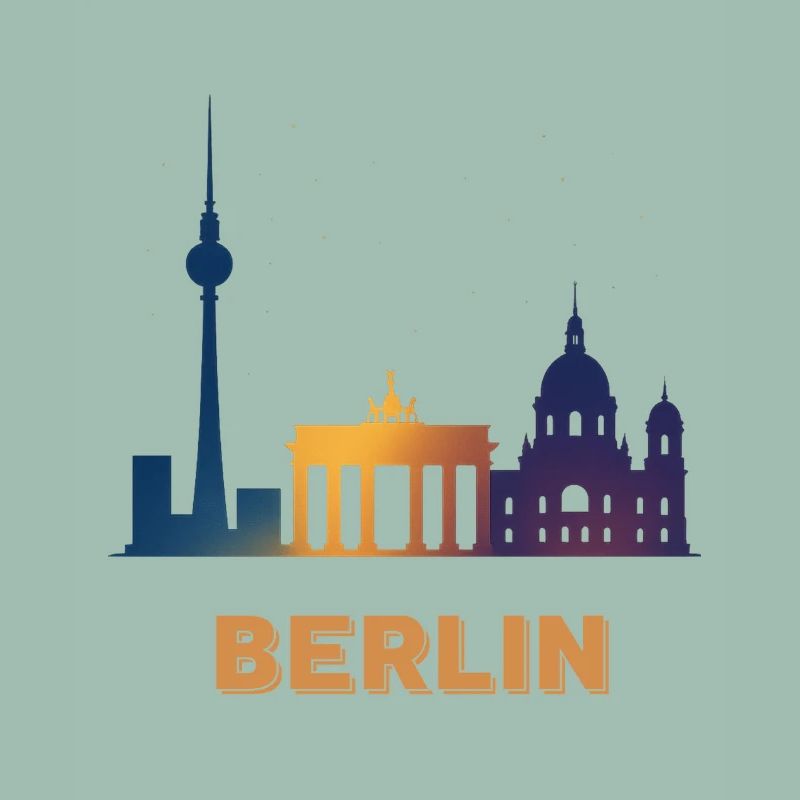 Berlin Skyline Gradient