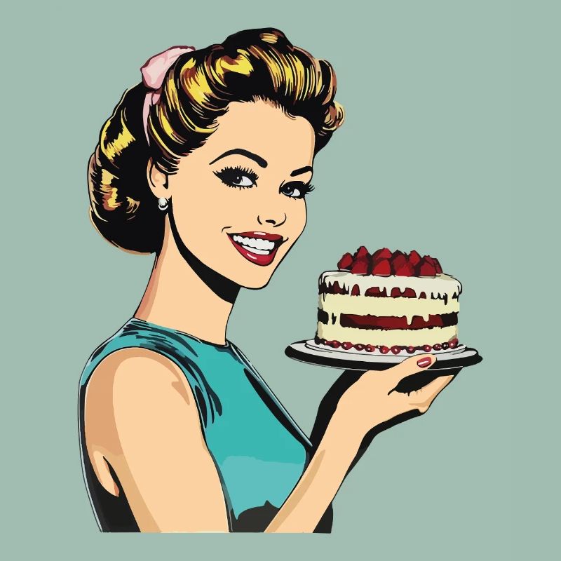 Baking Cake Baking Queen Baking Fairy Baker Pop Art