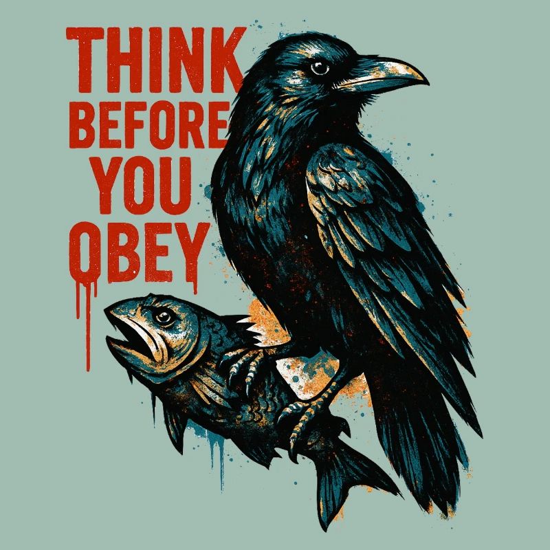 Think Before Obeying – Crow Art