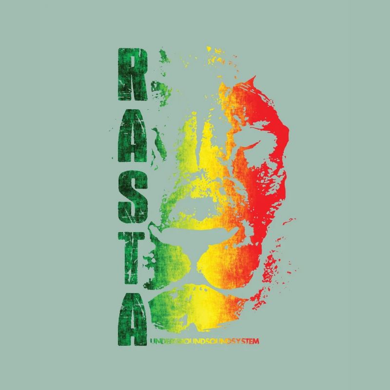 Rasta Löwe Regenbogen Stil