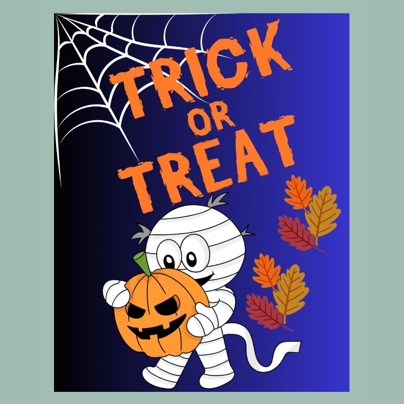 Trick oder Treat Mumie Kürbis