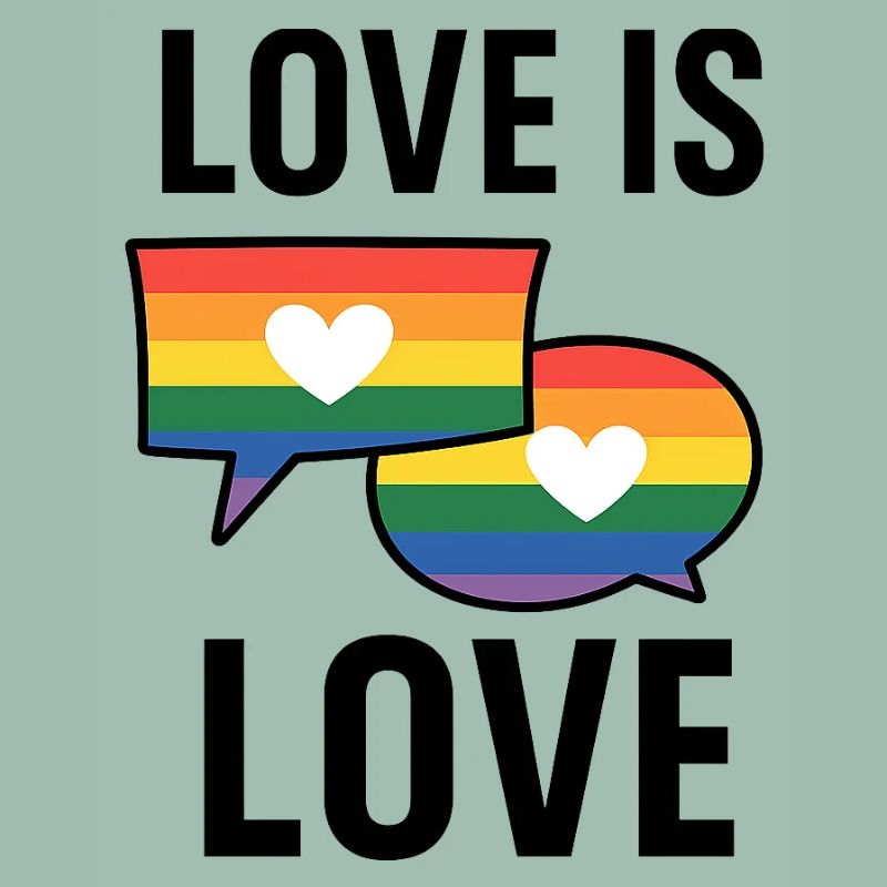 Regenbogen Liebe Sprechblasen