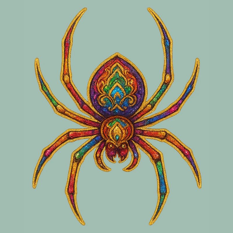 Rainbow Spider Ornament