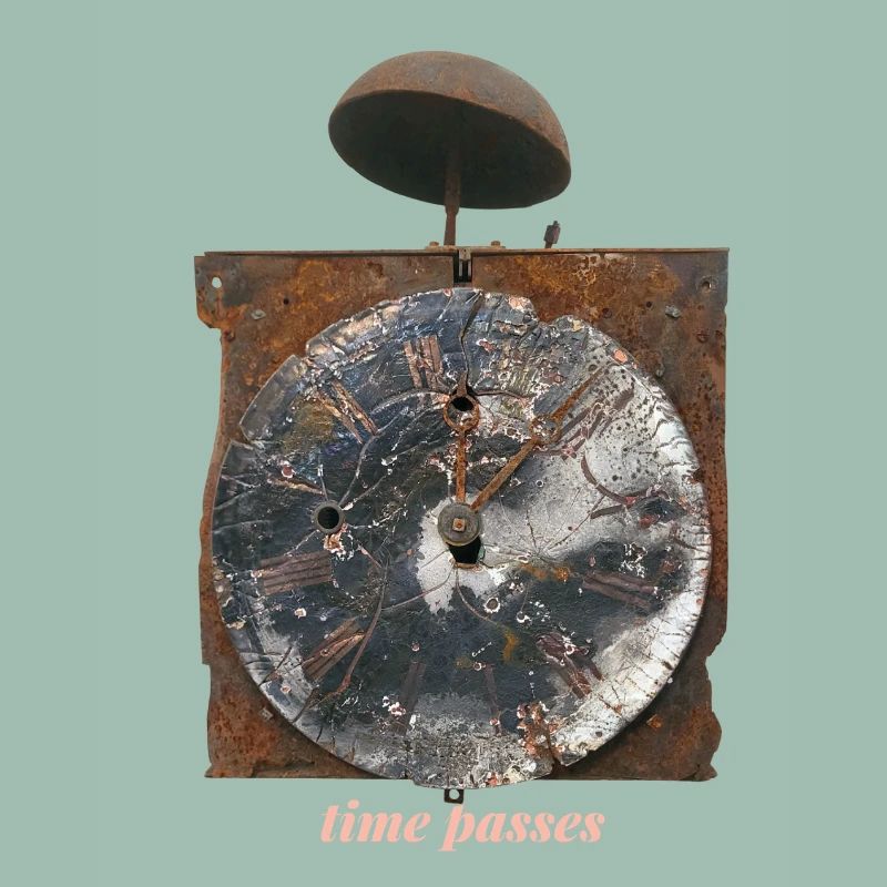 Rusty clock Time passes