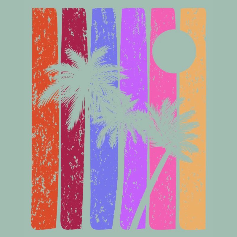 Rayures tropicales coucher de soleil
