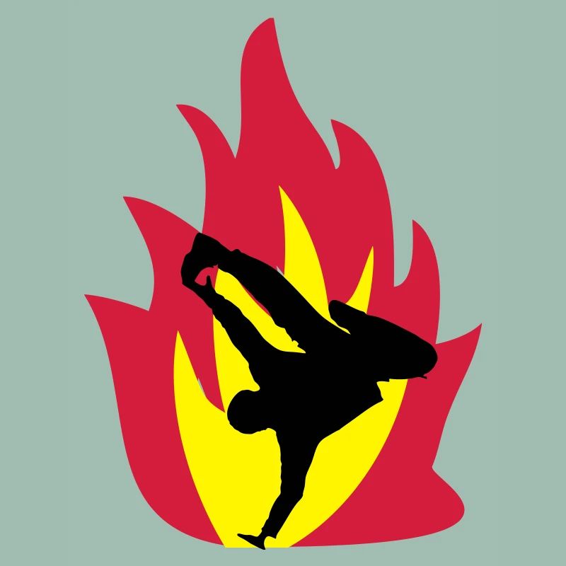 Breakdancer im Feuer