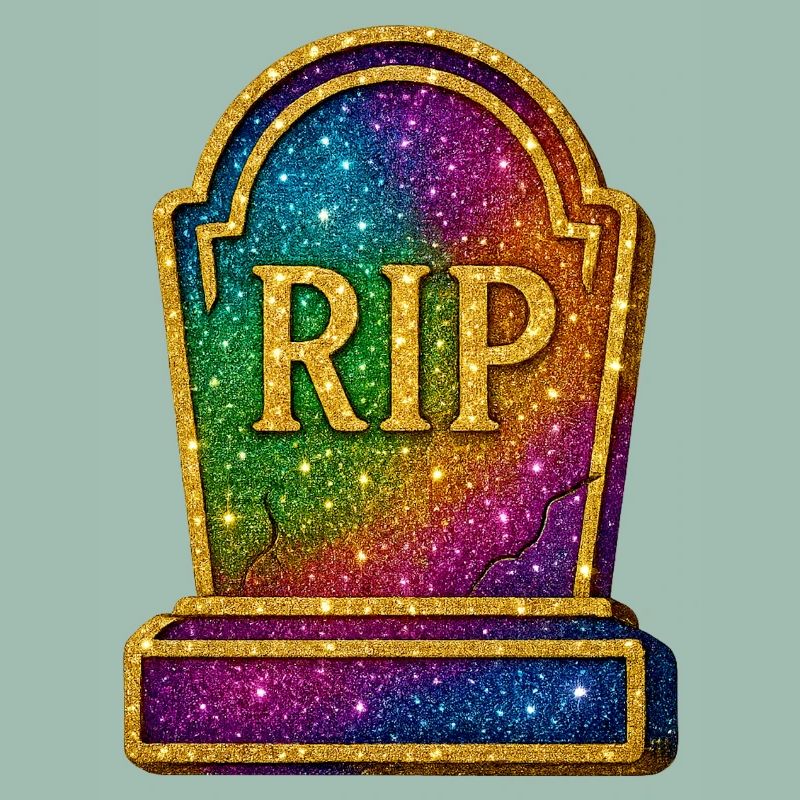 Galactic RIP Tombstone Glitter