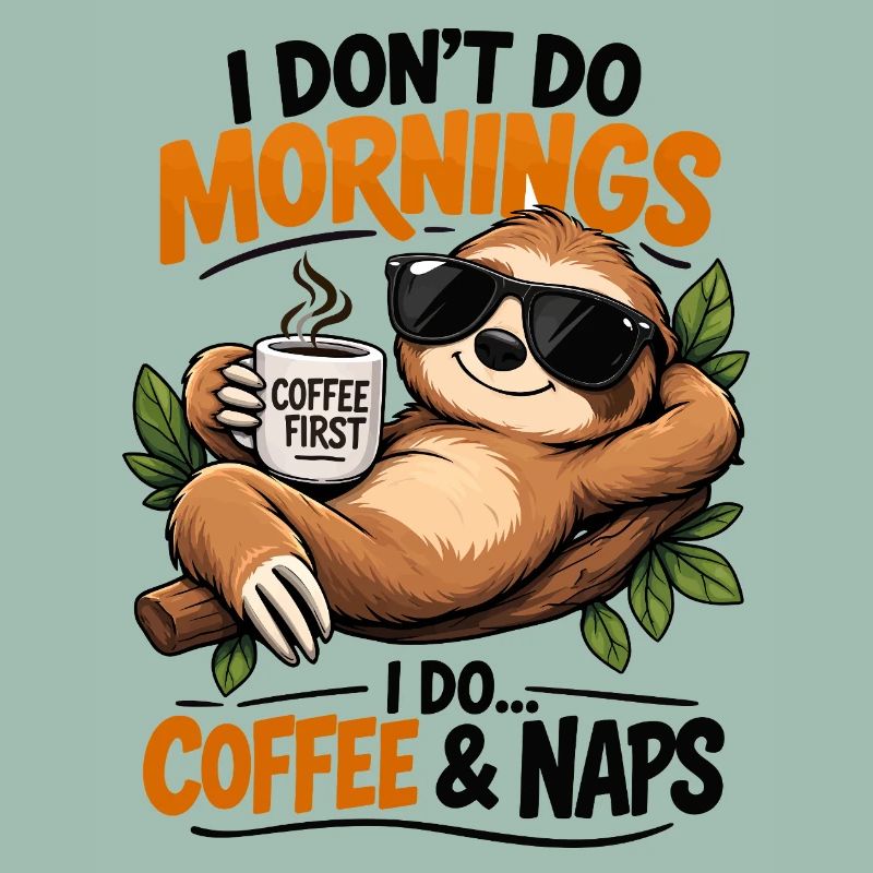 Sloth Coffee First Morning Vibes