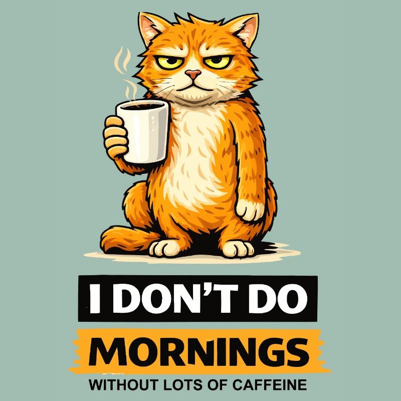 Morgen-Katzen-Kaffee-Einstellung