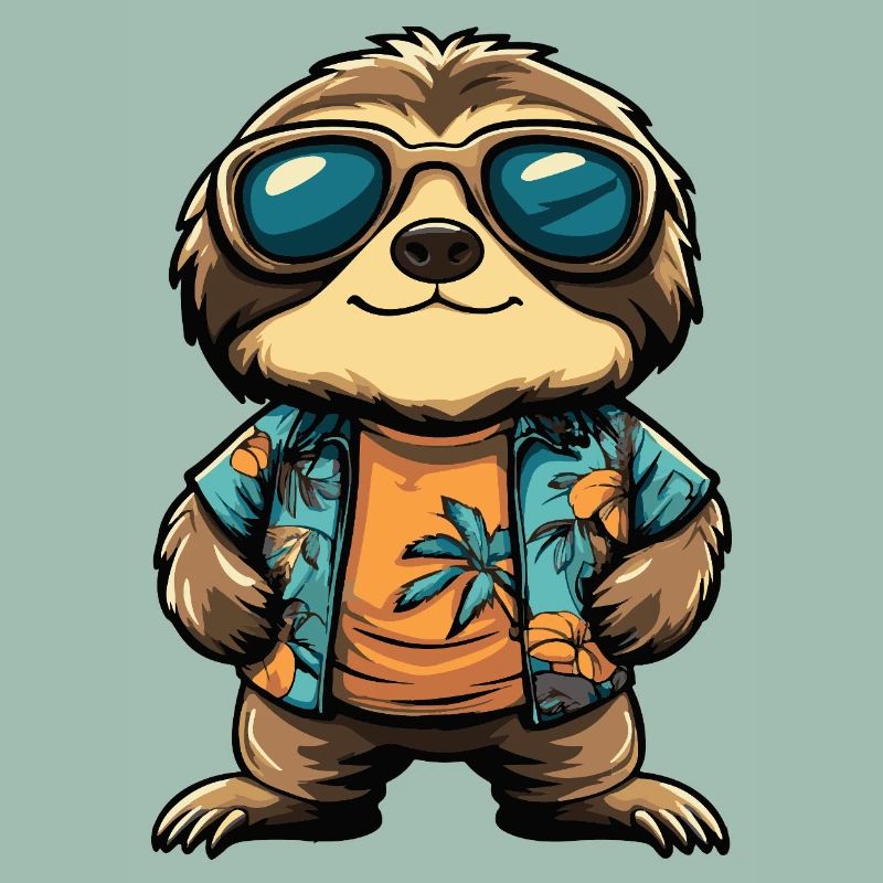 Sloth Comic Holiday