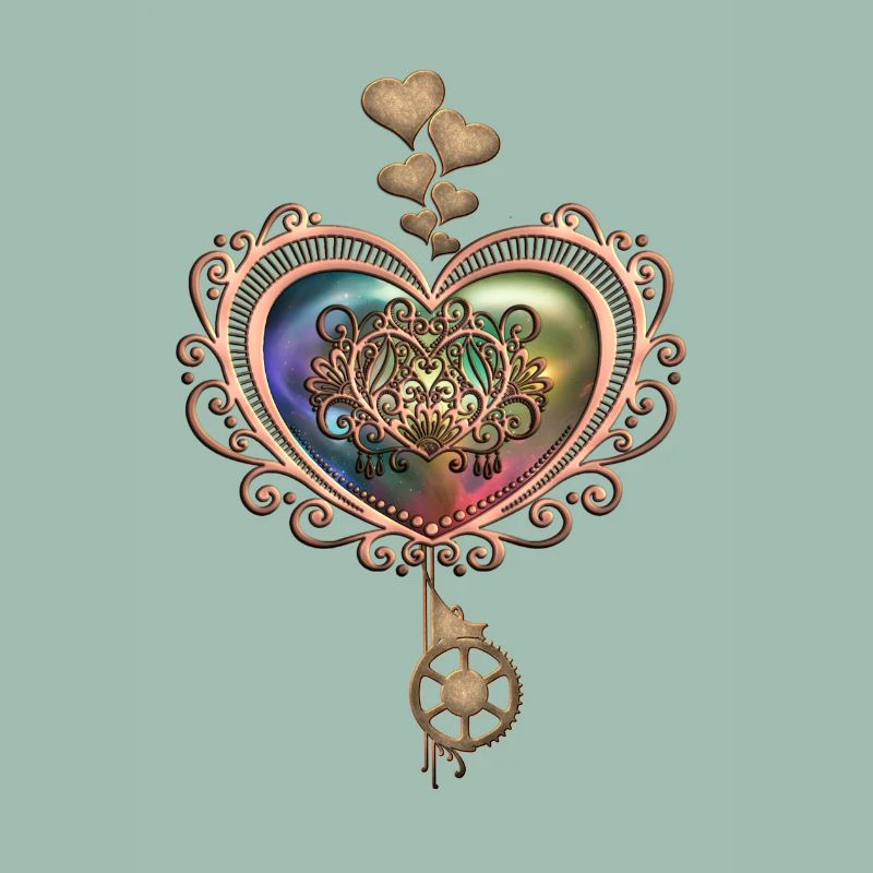 Romantisches Steampunk-Herz