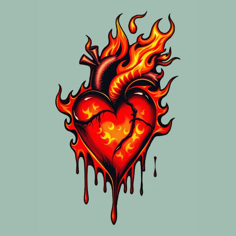 Flammendes Herz.