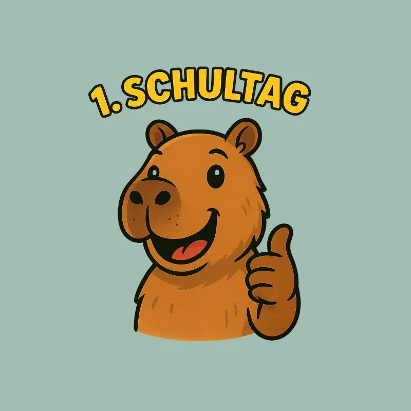 Capybara 1. Schultag | Einschulung Kinder Design