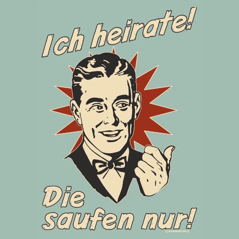 Retro-Eheversprechen mit Trinkmotiv