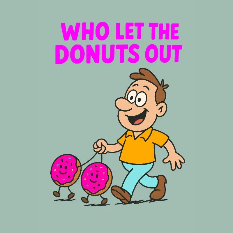 Humorous Donut Expression Design