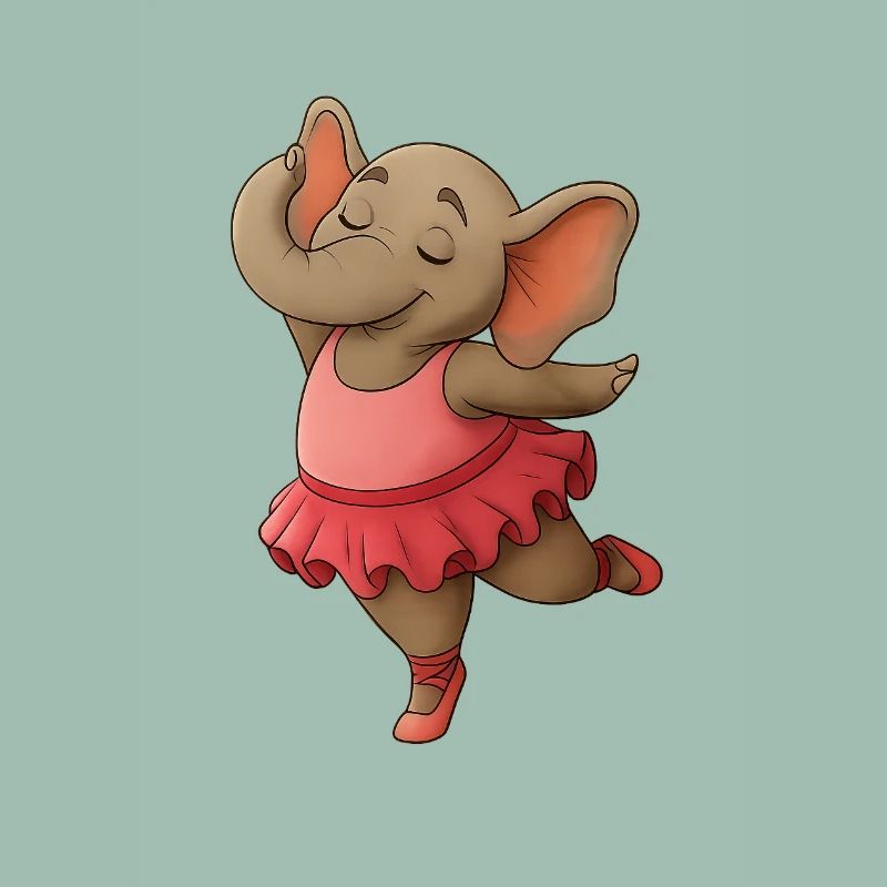 Dancing elephant in tutu