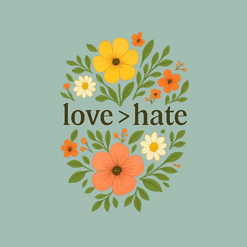 Love > Hate Love is bigger than hate