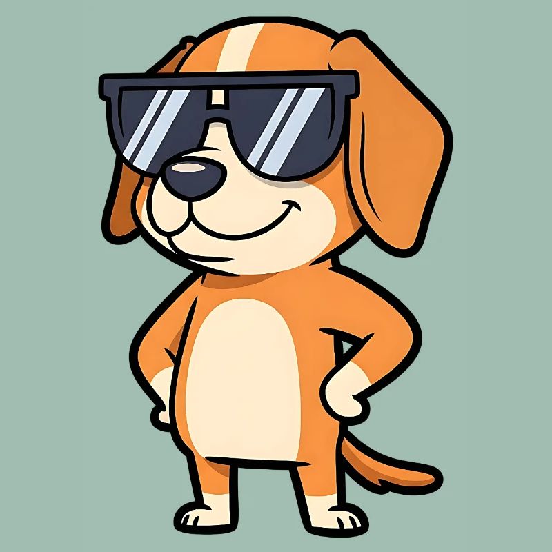 Sonnenbrillen Hund Pose