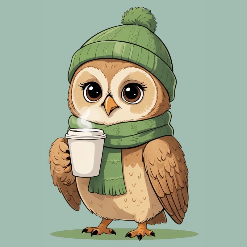 Winterliche Eulenkaffee Pause