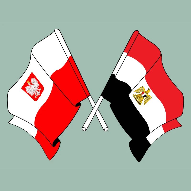 Drapeau de la Pologne, drapeau de l’Égypte