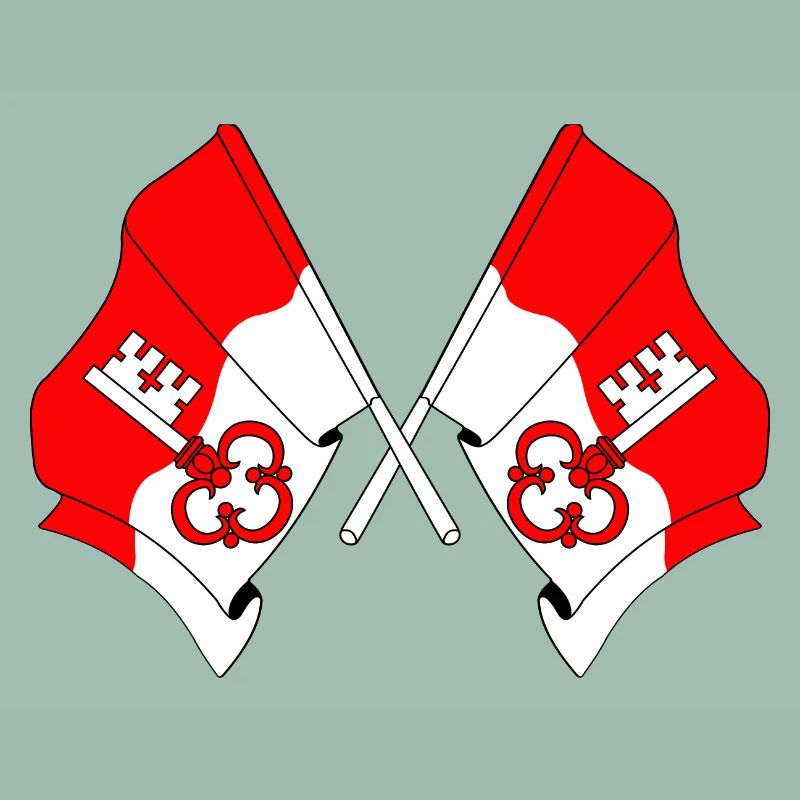 Deux drapeaux d’Obwald Suisse