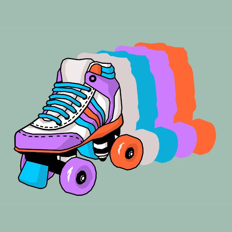 Rollschuh Schlittschuhläufer
