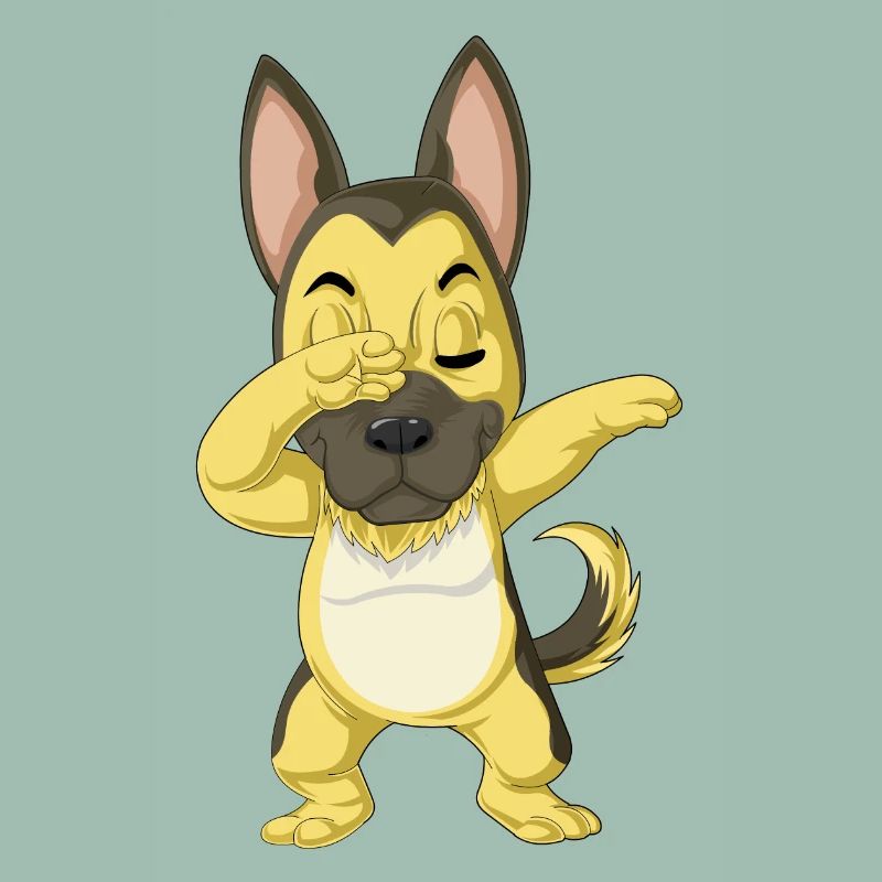 Dabbing Deutscher Schäferhund