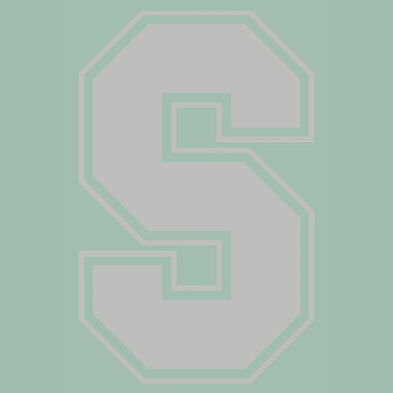 Monogramme Maison du Collège Gris Vert Initiale S