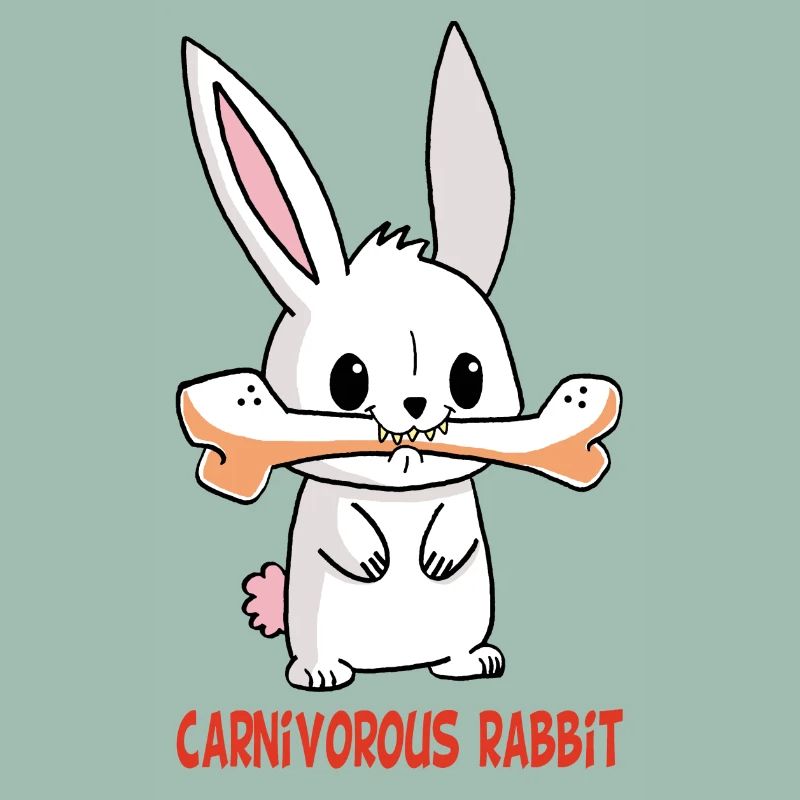 Lapin blanc carnivore