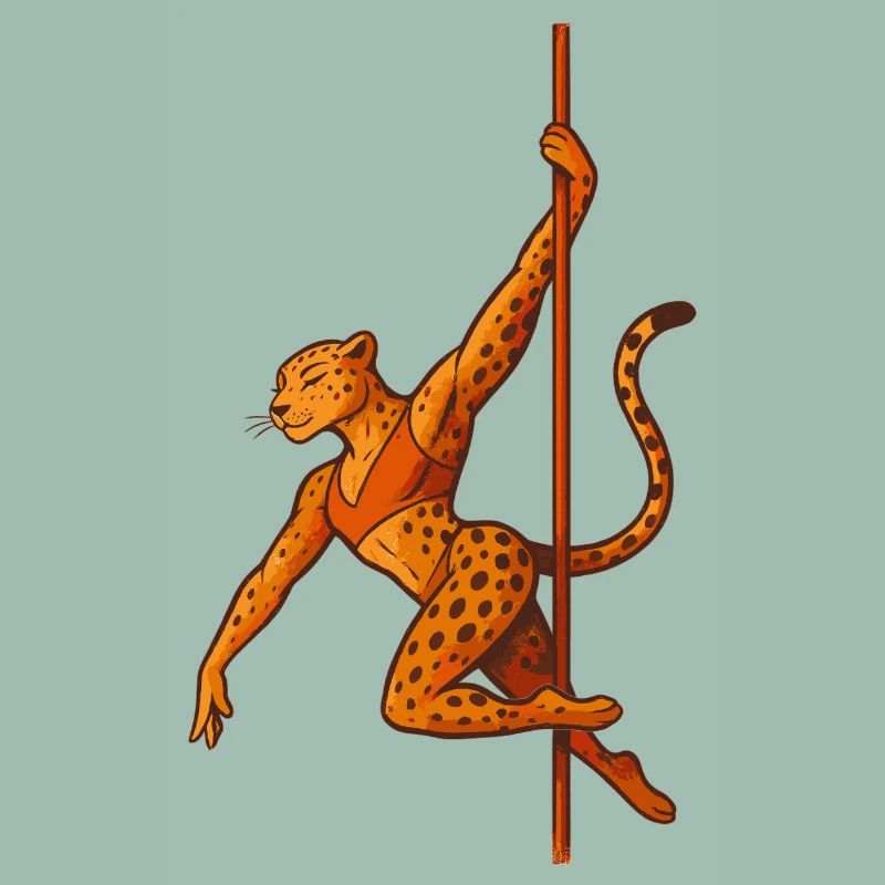 Pole Dance Leopard Pole Dancer Gift