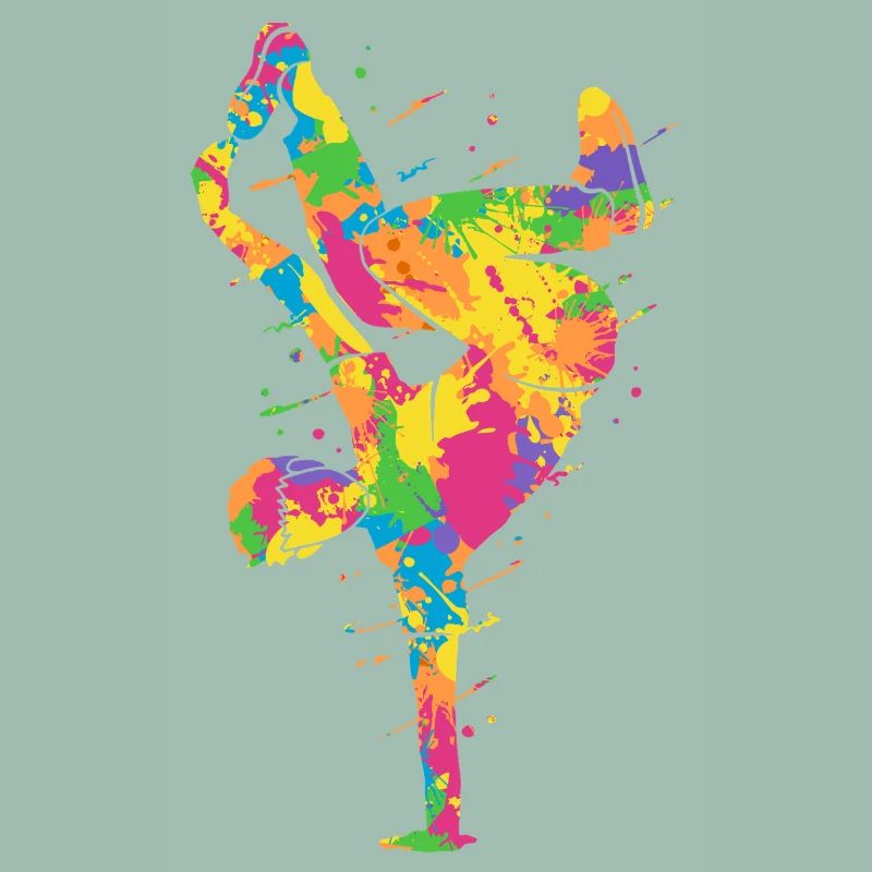 Breakdancing Colorful Breakdancer Boys Breakdance