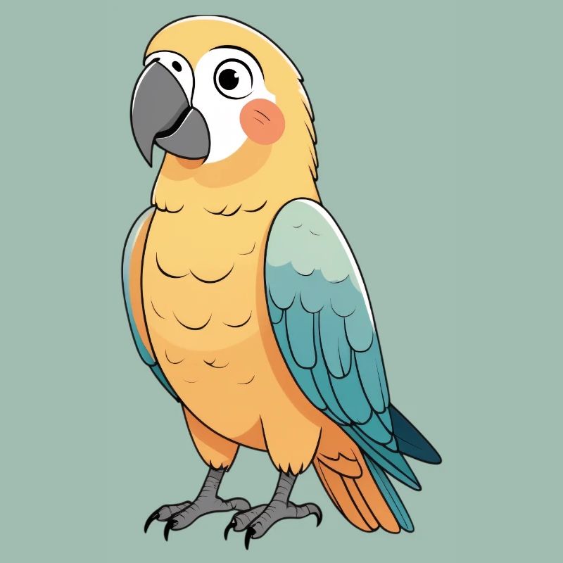 Bunter Papagei Illustration
