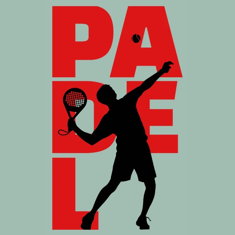 Schläger Spieler Ball Spruch Padel Freizeit