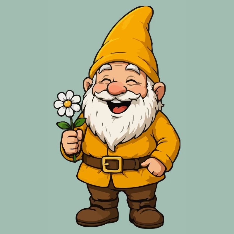 Nain fleur joyeux