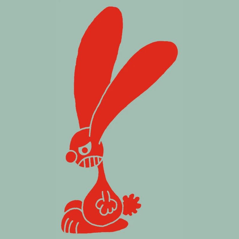 Grumpy red rabbit