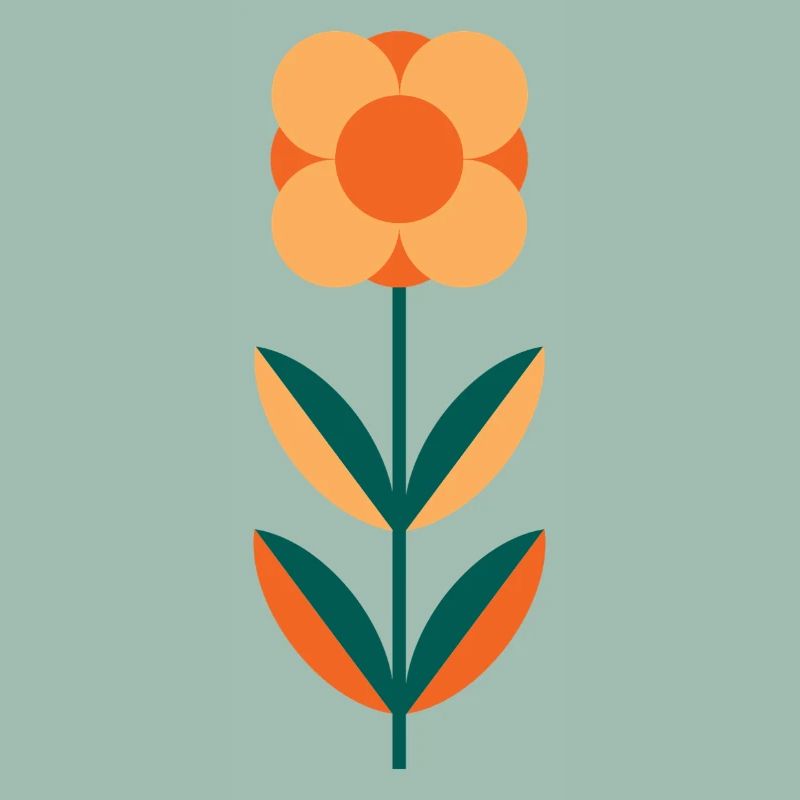 Minimalistisches Sommer-Mohnblüten-Design