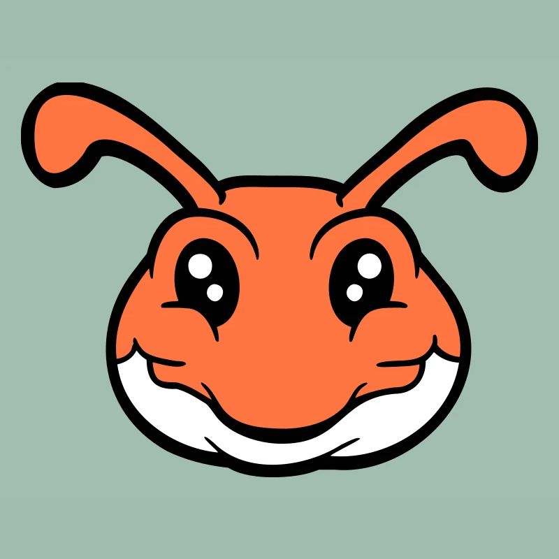 Raupe lächelt süß niedlich Wurm freundlich Comic