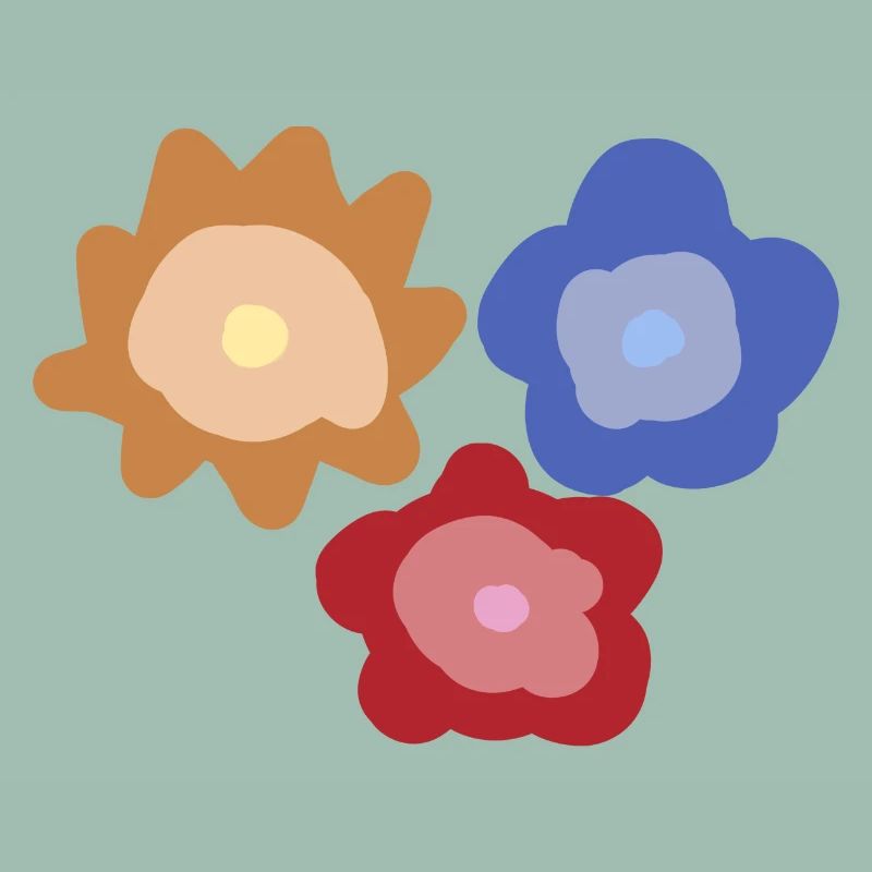 Abstrakte Blumenkreise