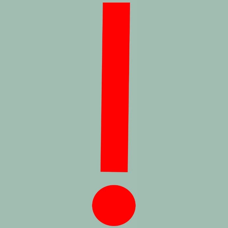 Red exclamation mark, template, pattern
