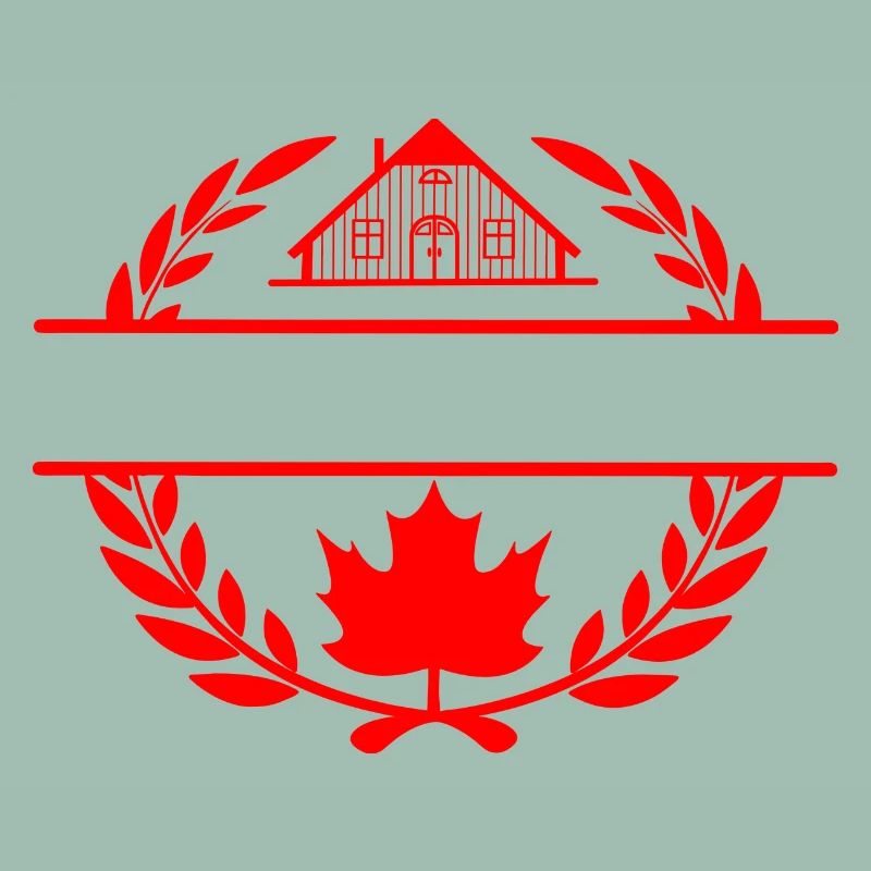 Couronne de laurier de la ferme de feuilles d’érable du Canada