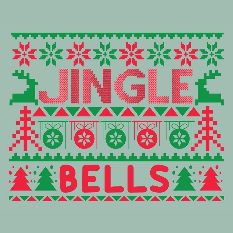 Hässlicher Pullover – Jingle Bells Strickmuster