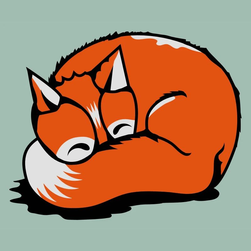 A sleeping fox