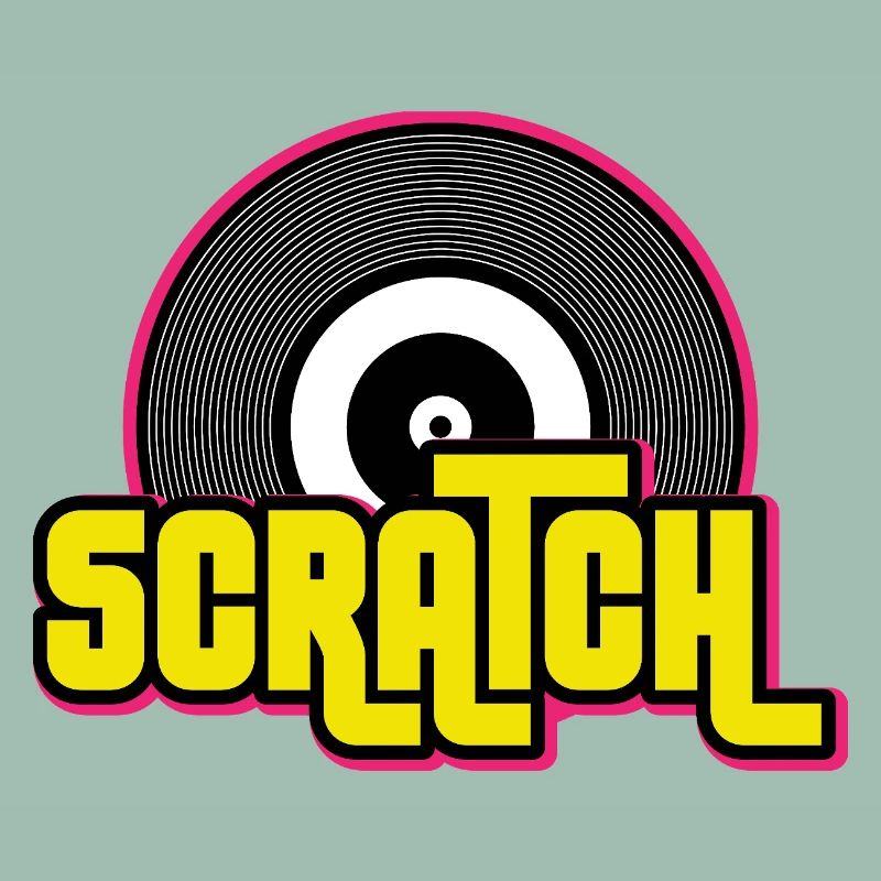 Graphique de disque vinyle Scratch DJ