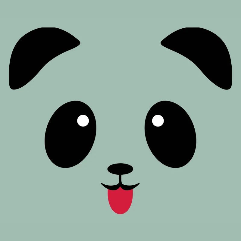 Langue de visage de panda