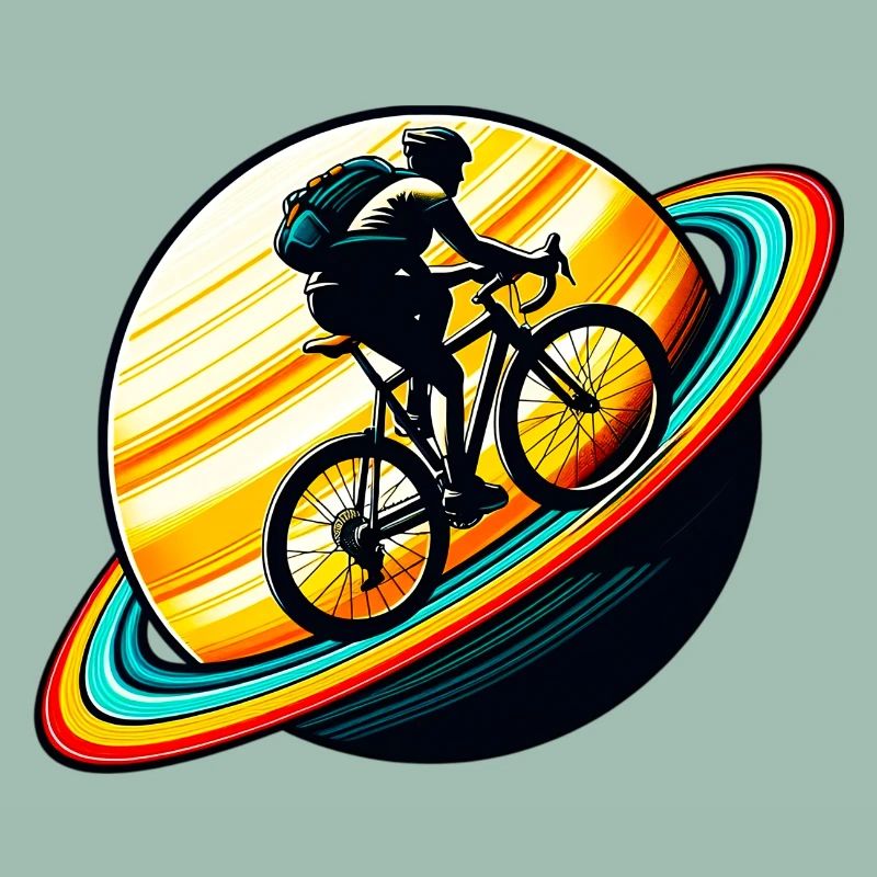 Cyclist on Saturn